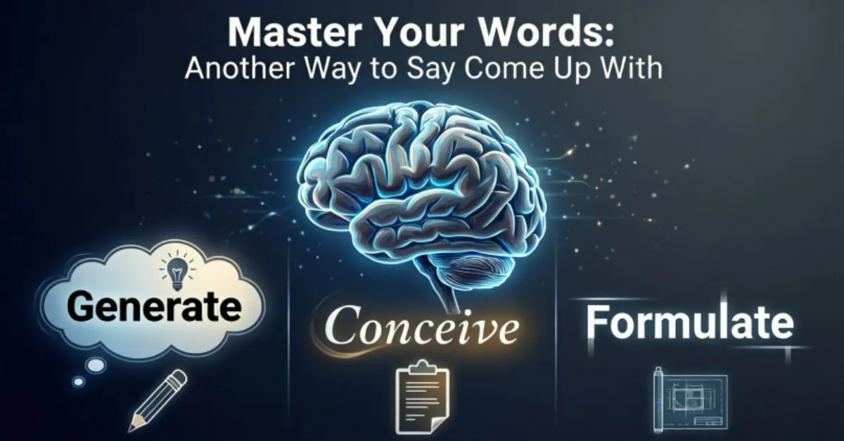 Another Way to Say Come Up With