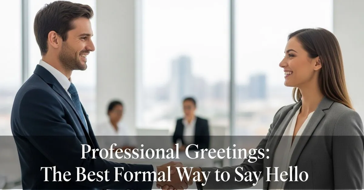 Formal Way to Say Hello