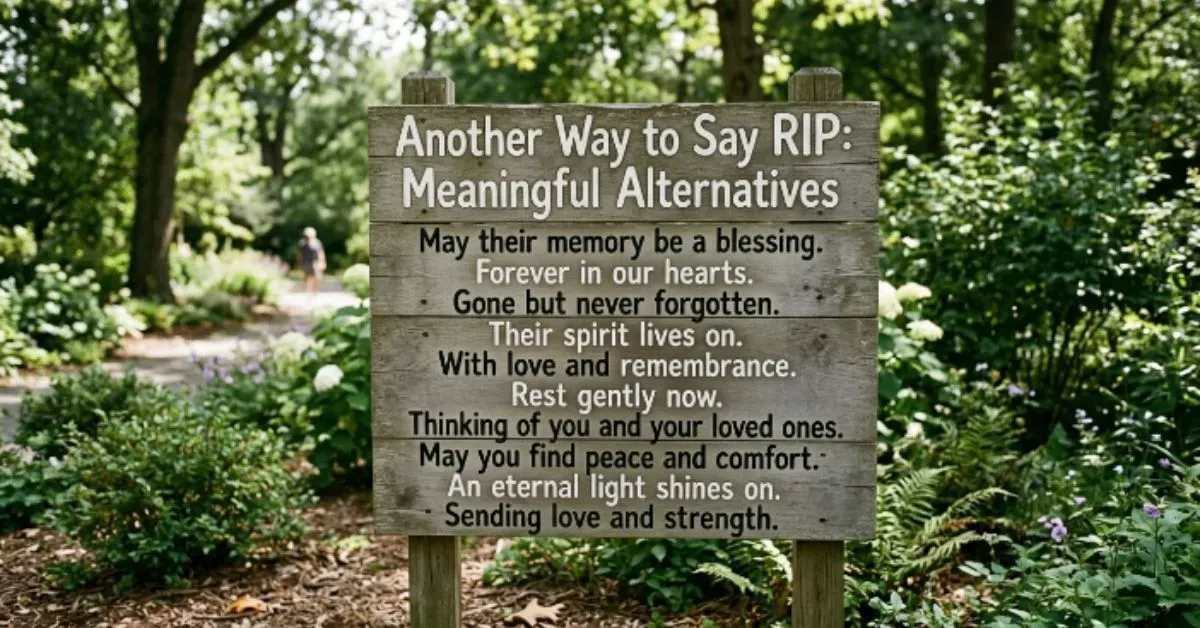 Another Way to Say RIP