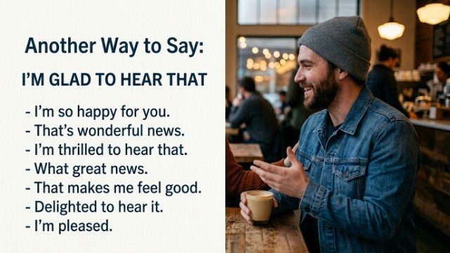 Another Way to Say I’m Glad to Hear That