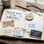 Creative Ways to Say Firstly