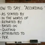 What Is Another Way to Say According To