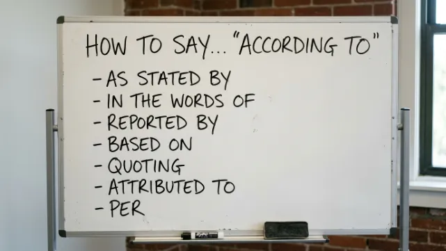 What Is Another Way to Say According To