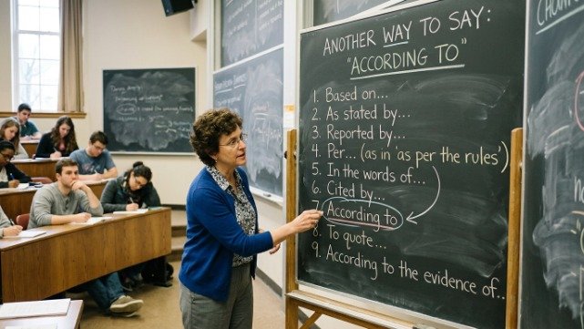 Another Way to Say According to