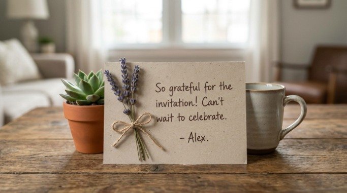 Another Way to Say Thanks for the Invite